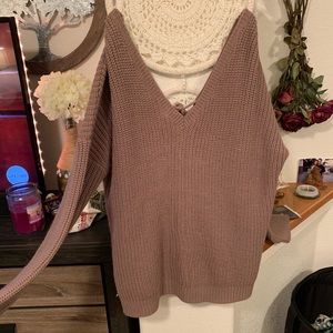 Open back sweater